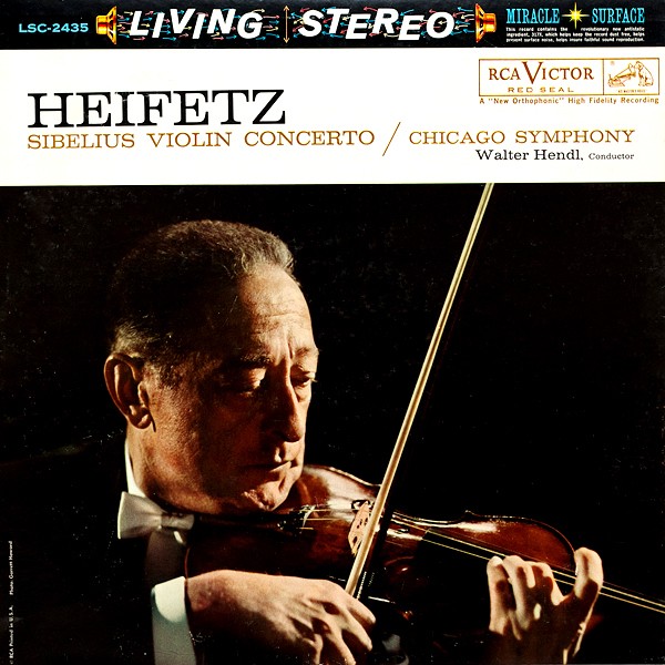 Heifetz Sibelius Violin Concerto LP 180g Vinyl CSO RCA Living 